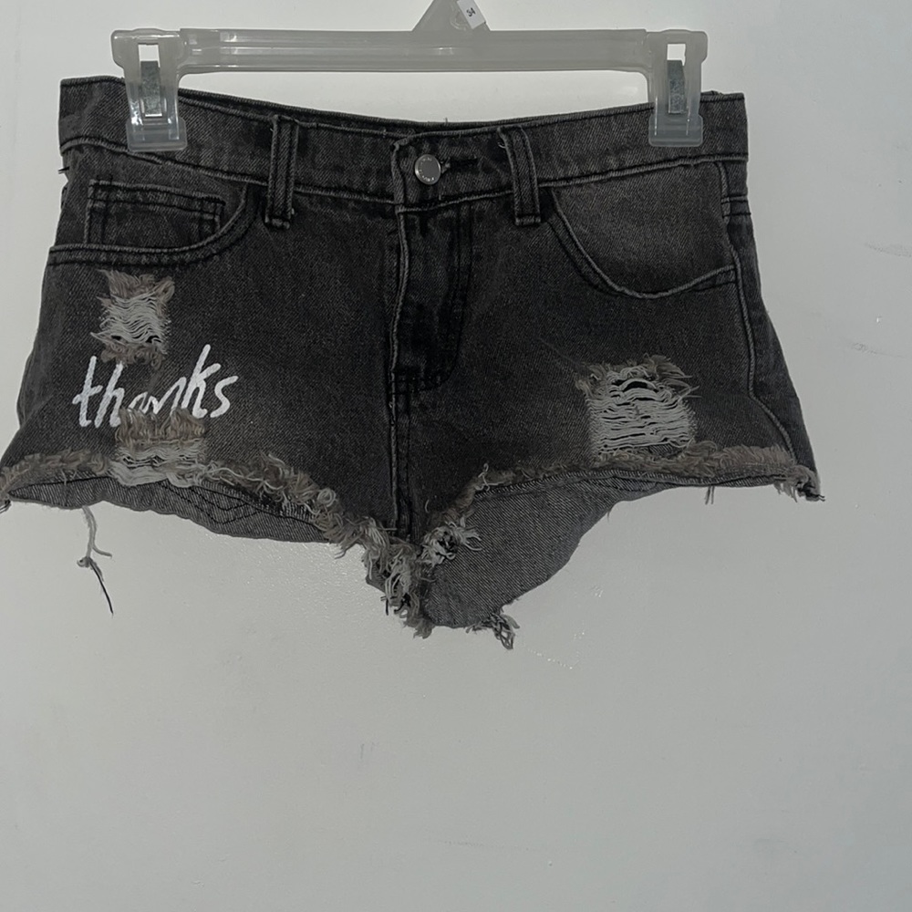 Dark gray Jean girls Shorts